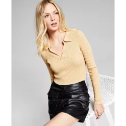 Best Sale ๐ And Now This ๐ฉ Women's Belted Satin Jumpsuit Hazelnut ๐