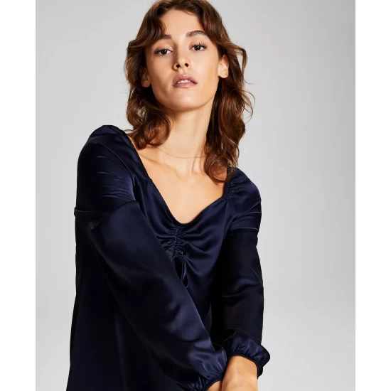 Brand new โญ And Now This ๐ฉ Women's Belted Faux-Leather ๐ Shirtdress Cream ๐ฅ