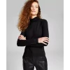 Deals 🎁 And Now This 👩 Women's Ruched Long-Sleeve Peasant 👗 Dress Midnight 🧨