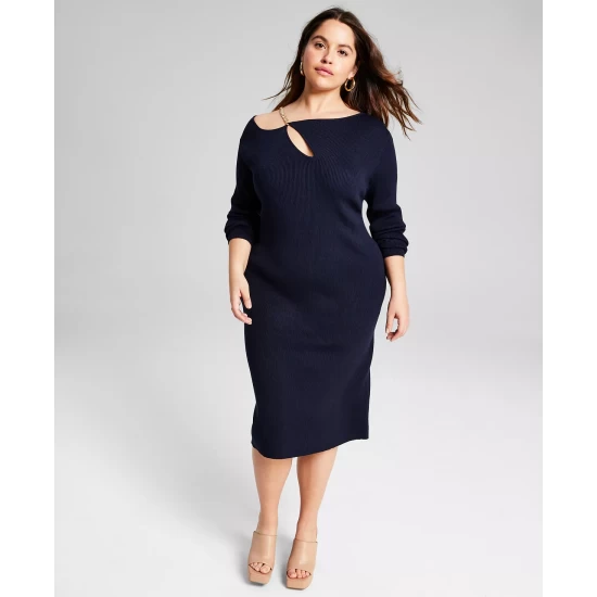 Hot Sale ๐ And Now This Trendy Plus Size Ribbed Side-Slit Maxi ๐ Dress Moss Green ๐ฅ - Image 2