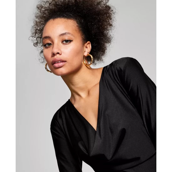 New โญ And Now This Cowlneck Bodysuit Black ๐ฏ - Image 5