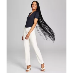 Outlet 👍 And Now This 👩 Women's High-Rise Wide-Leg Trousers Almond 🤩