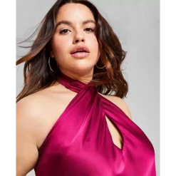 Cheap 💯 And Now This 👩 Women's Cotton Ruched Puff-Sleeve Top Olive 🎉