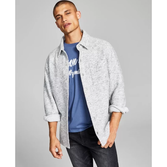 Outlet โ๏ธ And Now This Men's Sweater Quarter-Zip Long-Sleeve Polo ๐ Shirt Black ๐ฅฐ