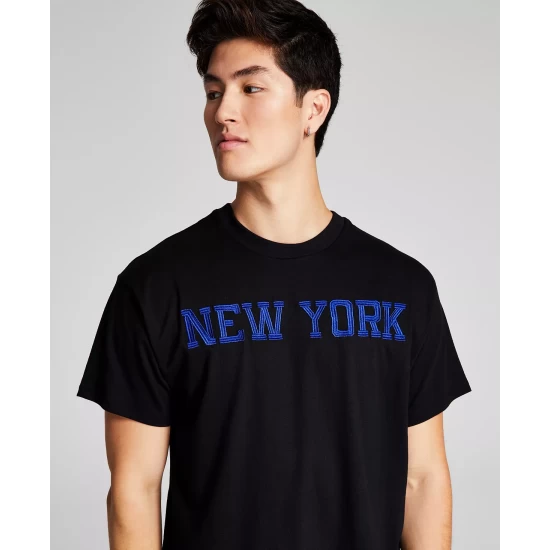 Best Sale โ And Now This Men's Oversized-Fit Embroidered New York T-Shirt ๐ - Image 4