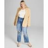 Buy 🥰 And Now This Trendy Plus Size Boyfriend Blazer & Ripped 👖 Jeans Ink 🔥