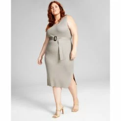 Best reviews of 😉 And Now This Plus Size Belted Sweater 👗 Dress Cream Heather 🤩