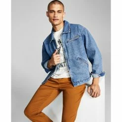 Brand new 🔥 And Now This Men's Regular-Fit Denim Mechanic Jacket Med Wash 🎉