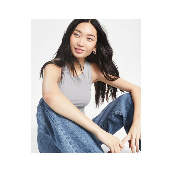 Discount โ๏ธ And Now This ๐ฉ Women's Sleeveless Ribbed Tank Top Slate Grey ๐ฅฐ - Image 3