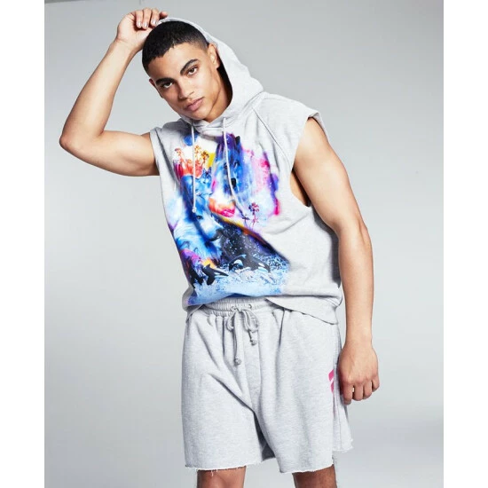 Coupon π And Now This 5:31 By JΓRΓME LAMAAR Men's Sleeveless Graphic Hoodie Hthr Belle π