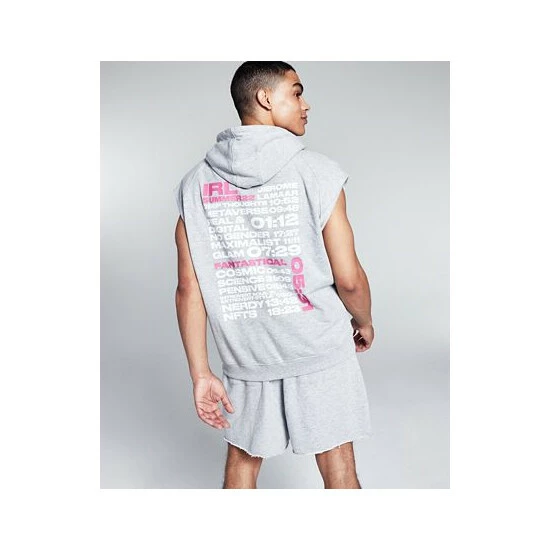 Coupon π And Now This 5:31 By JΓRΓME LAMAAR Men's Sleeveless Graphic Hoodie Hthr Belle π - Image 2
