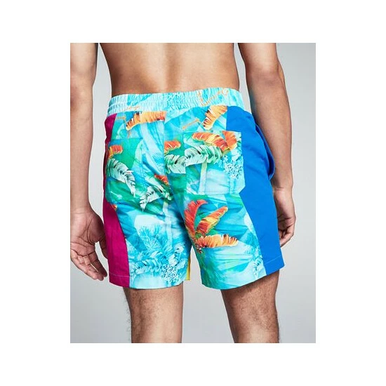Wholesale ❤️ And Now This 5:31 By JÉRÔME LAMAAR Men's Relaxed-Fit Tropical-Print 5 Swim Trunks Caribe 👏 - Image 2