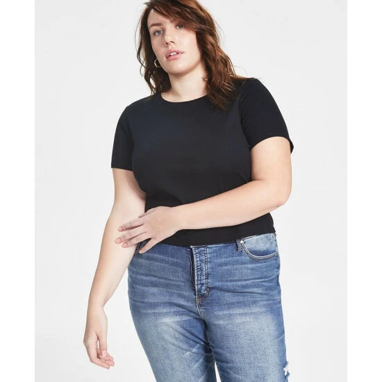 Best Sale ๐ And Now This Trendy Plus Size Ribbed T-Shirt White ๐