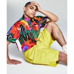 Discount β And Now This 5:31 By JΓRΓME LAMAAR Men's Cargo 10-3/4 Shorts Deep Black π