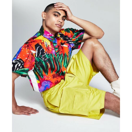 Discount β And Now This 5:31 By JΓRΓME LAMAAR Men's Cargo 10-3/4 Shorts Deep Black π