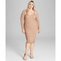 Promo 👏 And Now This Trendy Plus Size Bodycon 👗 Dress & Shrug Black 💯