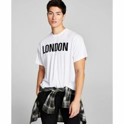 Wholesale π And Now This Men's Oversized-Fit Embroidered London T-Shirt β¨
