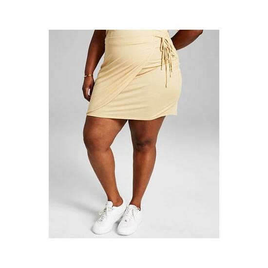 Brand new ๐ฏ And Now This Trendy Plus Size Side Tie ๐ Skirt Camel Brown โญ - Image 3