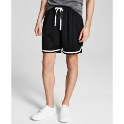 Best deal 🔥 And Now This Men's Regular-Fit Contrast Trim Mesh 🏀 Basketball Shorts Black ✔️