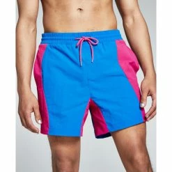Cheapest π― And Now This 5:31 By JΓRΓME LAMAAR Men's Regular-Fit Colorblocked 5 Swim Trunks Baleine Blue π
