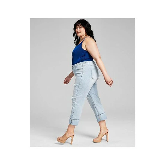 Best reviews of ๐ And Now This Trendy Plus Size Ripped Straight-Leg ๐ Jeans Seneca ๐ฅฐ - Image 3