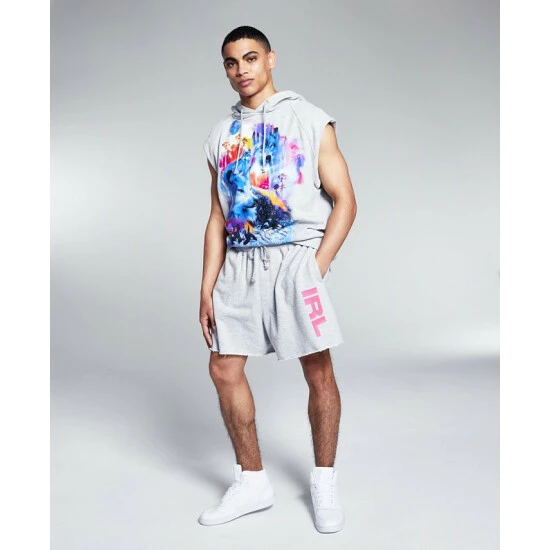 Discount 🧨 And Now This 5:31 By JÉRÔME LAMAAR Men's Cutoff Roll Hem 5 Shorts Hthr Belle 🧨 - Image 4